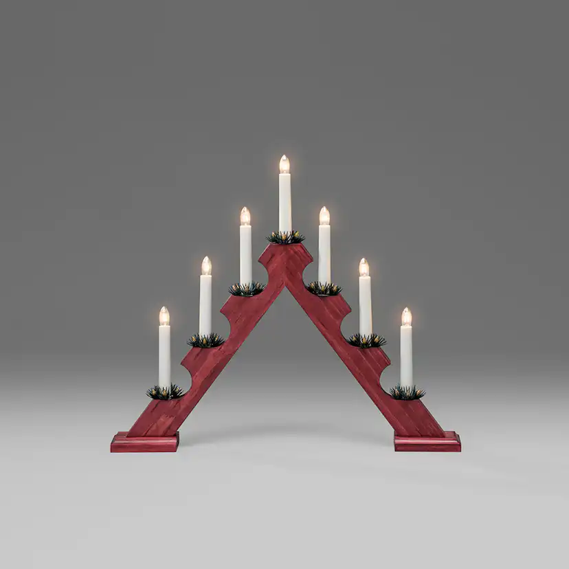 Adventsljusstake Gnosjö Konstsmide 7L med Manschetter H40