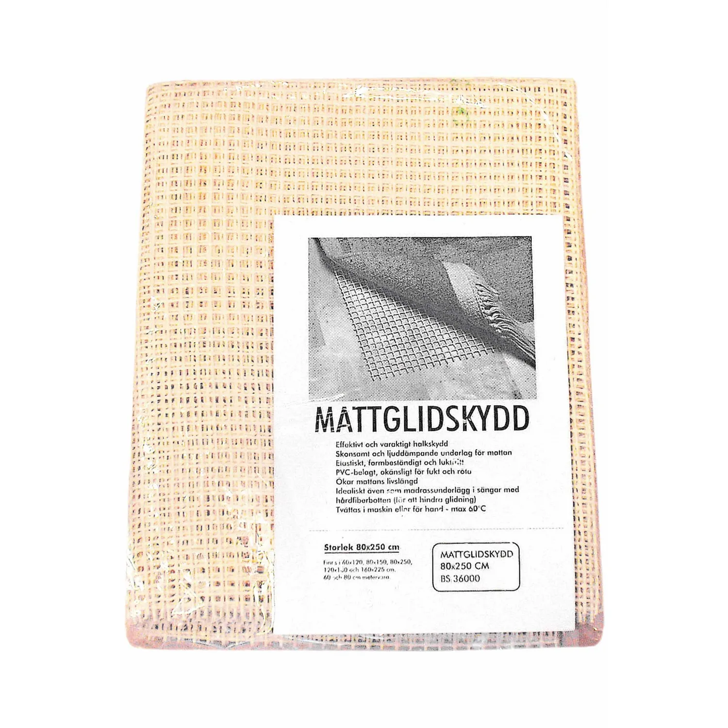 Mattglidskydd InHouse Group Stabil Vit 80x250 cm