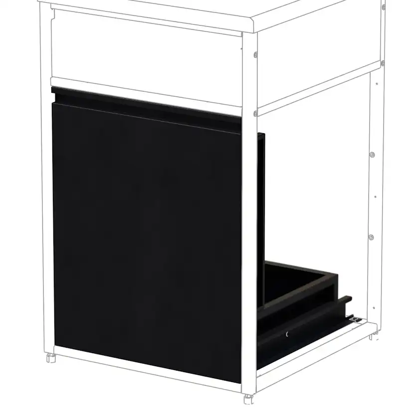 Låda Skotte Kitchen 538 Svart 650mm Till Utekök