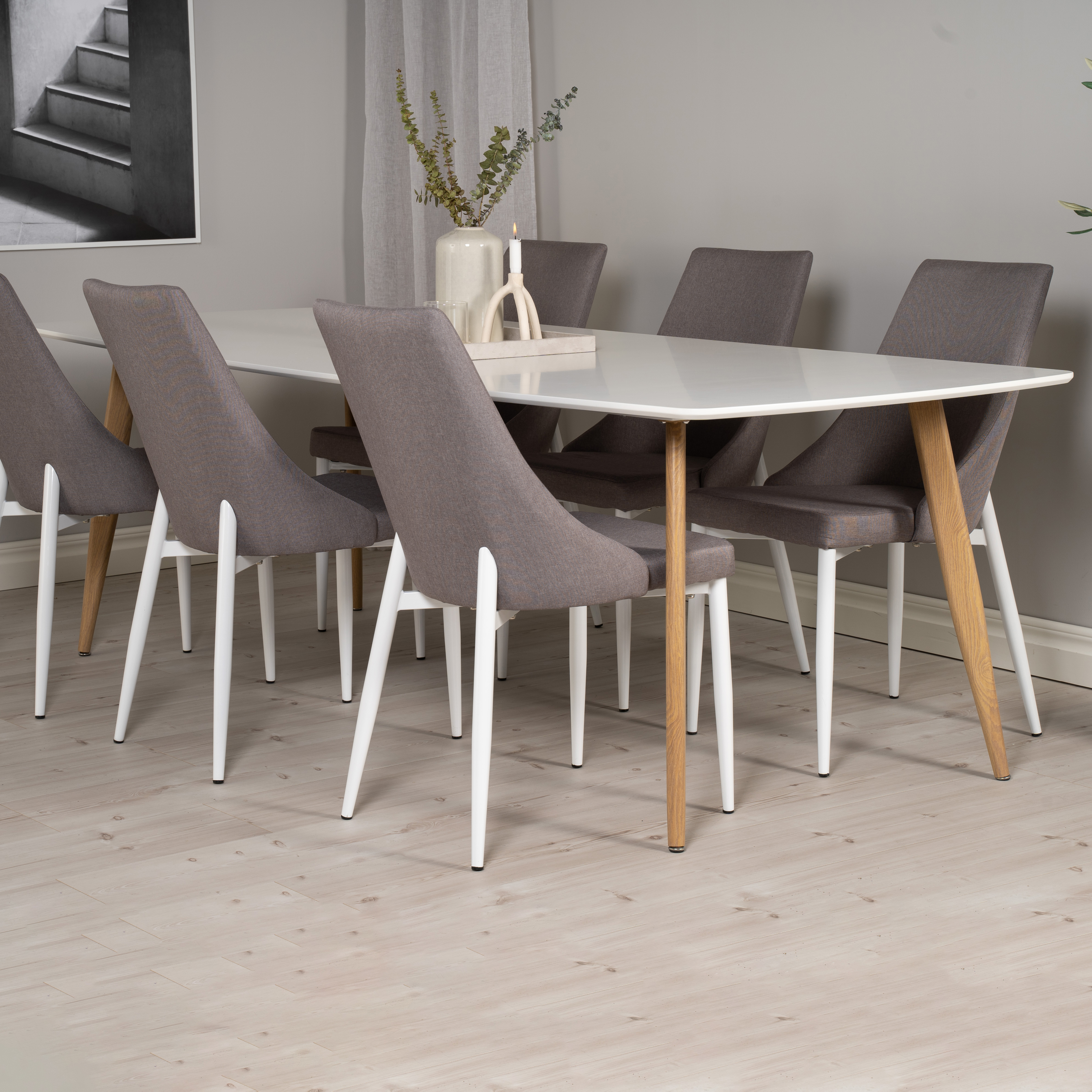 Polar table Elipse - 240cm White /Oak Vit/Natur