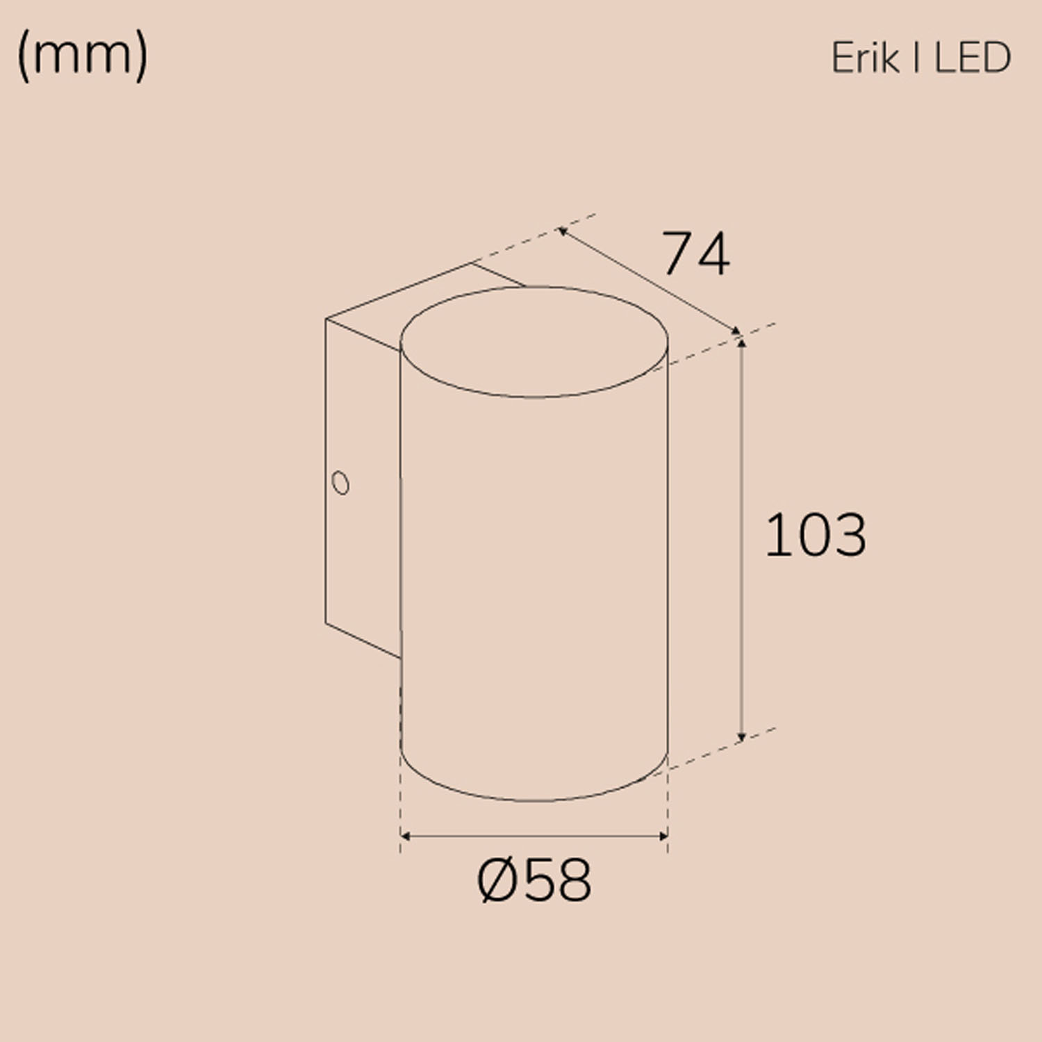 Väggarmatur Llitt Erik I LED IP65 3000K 2W 293lm - Utomhusbelysning