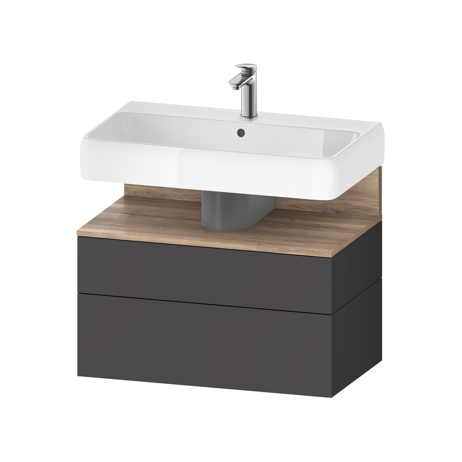 Tvättställsskåp Duravit Qatego med Tvättställ, Lådor och Belysning