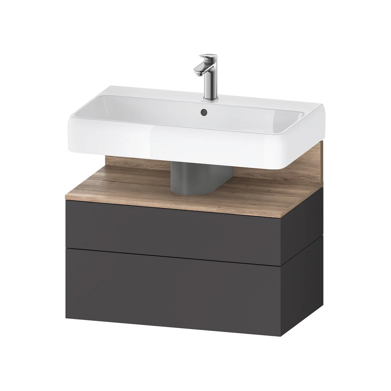 Tvättställsskåp Duravit Qatego med Tvättställ, Lådor och Belysning