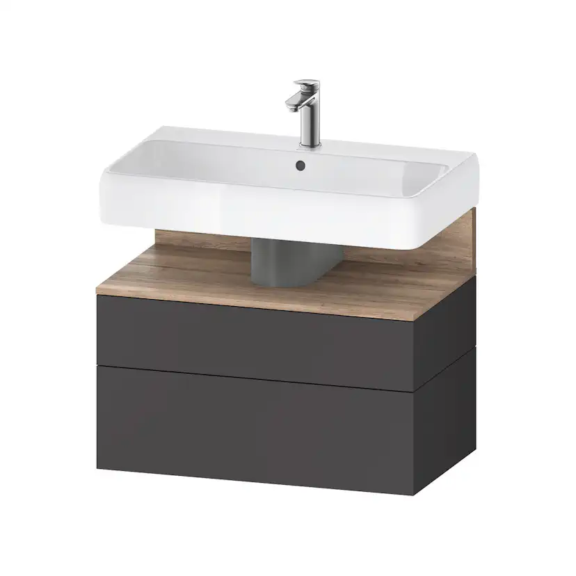 Tvättställsskåp Duravit Qatego med Tvättställ, Lådor och Belysning