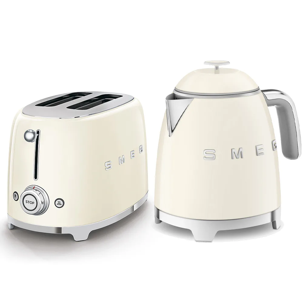 Frukostpaket Smeg Mini Brödrost och Vattenkokare