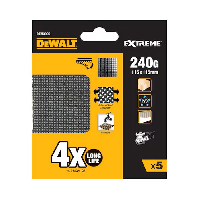 Slipnät DeWalt DTM3025 Ark 5-Pack 240 Korn