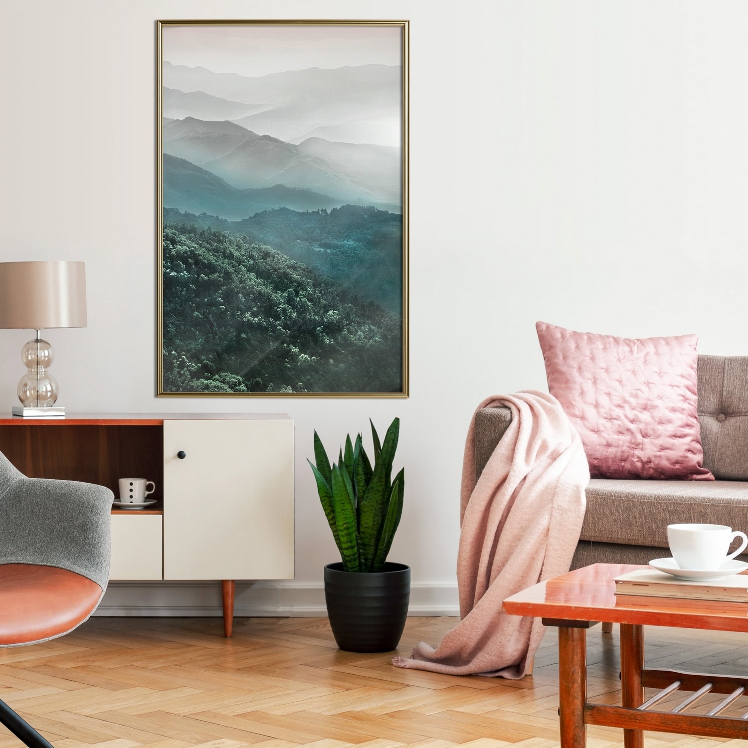 Affisch - Beautiful Tuscany [Poster] 30x45 Guld ram, 30x45 cm