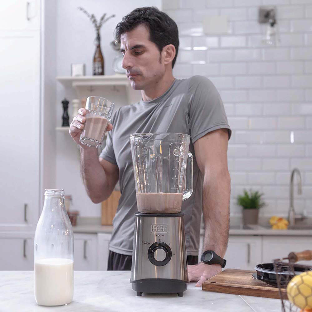 Blender Black+Decker 1,5L Borstat Stål 800W Multi-Speed & Pulsfunktioner