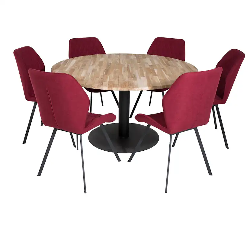 Matgrupp Venture Home Cirebon Ø140 cm med 6 Gemma Stolar