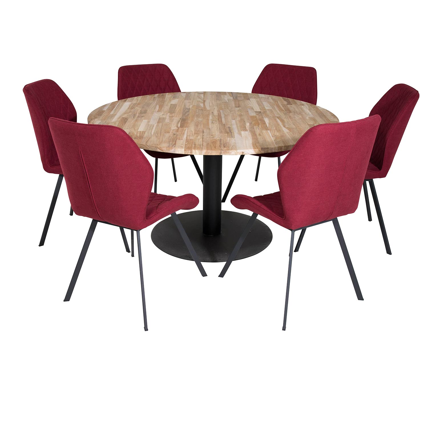 Matgrupp Venture Home Cirebon Ø140 cm med 6 Gemma Stolar