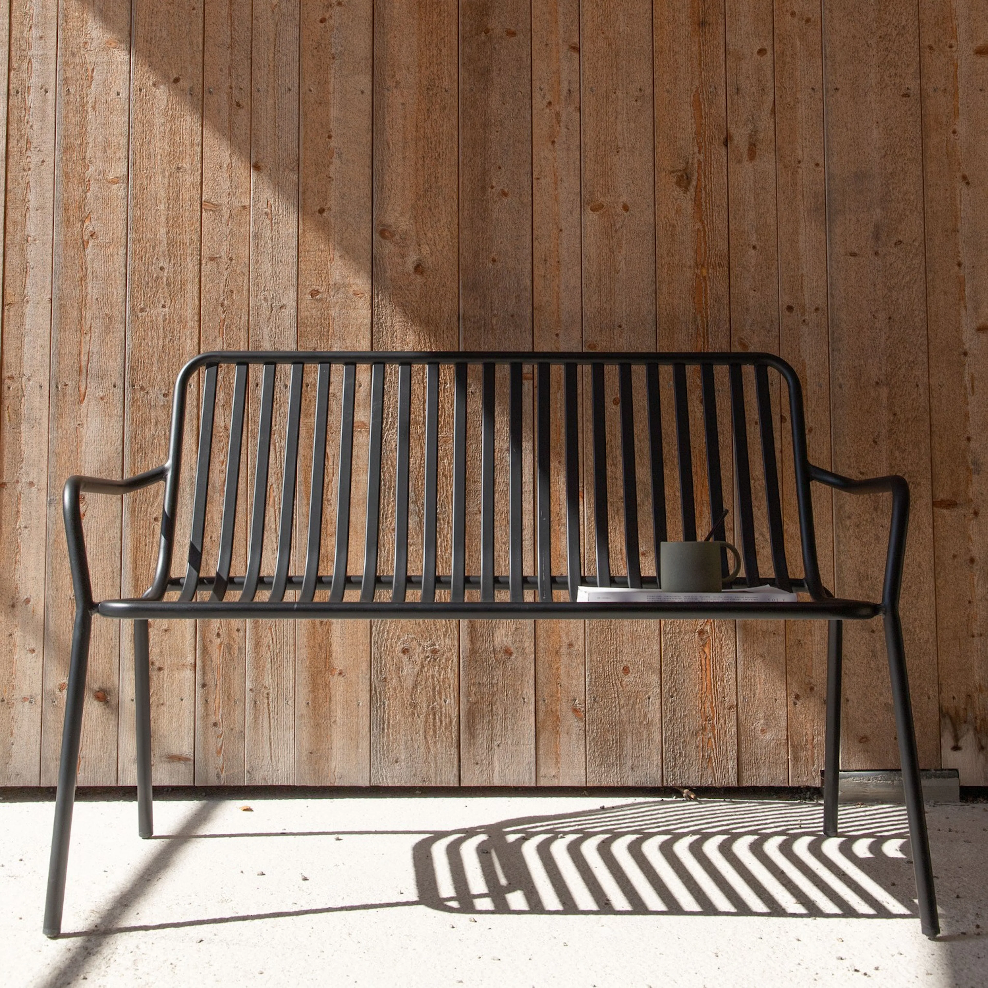 Peking Bench/sofa Aluminium - Black / Svart