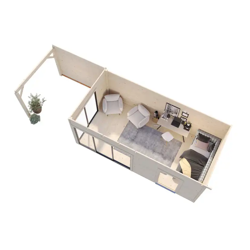 Stuga Palmako Andrea 26,2 m2 (inv. 17,1 m2)