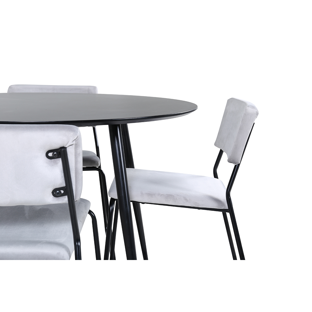 Matgrupp Venture Home Silvia med 4 Kungshamn Stolar Sammet