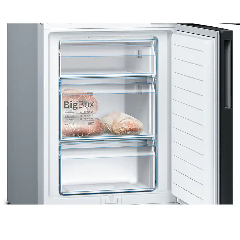 Fristående Kyl/Frys Bosch KGV36VBEAS Serie 4 Svart med LowFrost-teknik