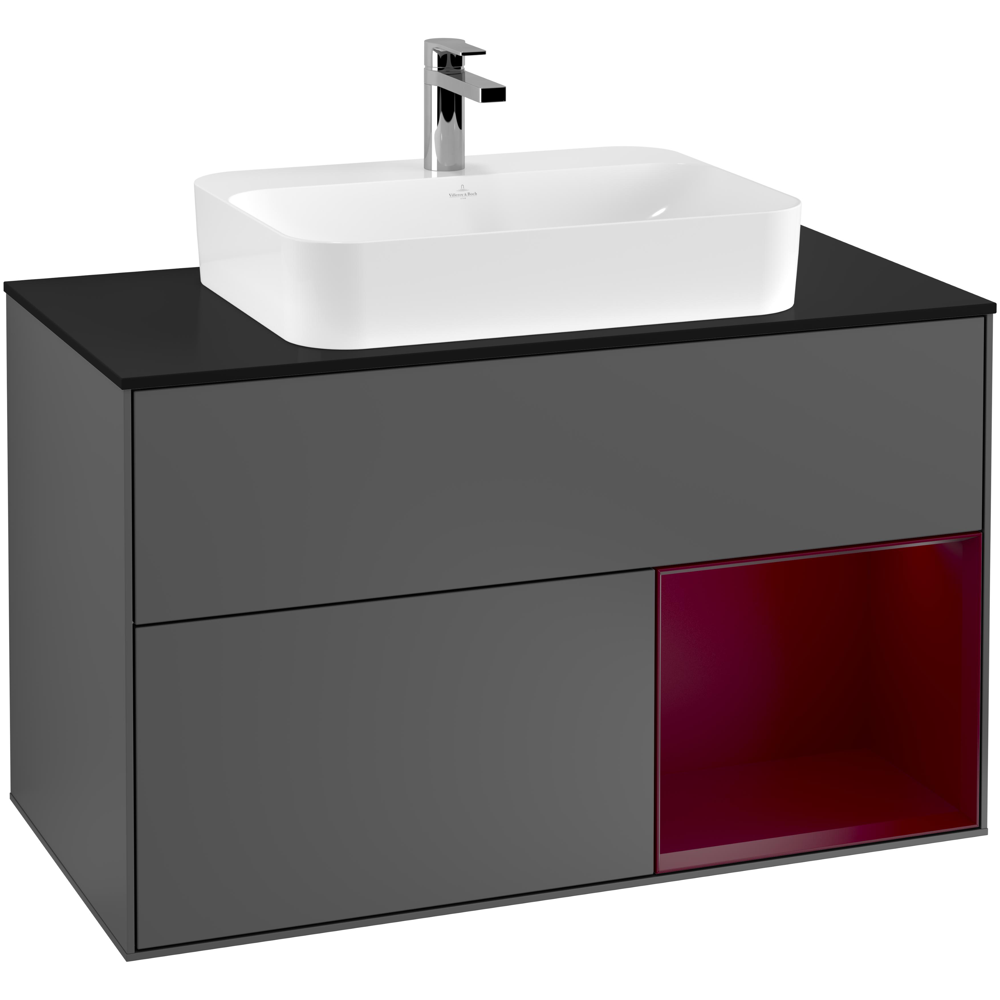 Tvättställsskåp Villeroy & Boch Finion med 2 Lådor Hylla och Bänkskiva för Ytmonterat Tvättställ