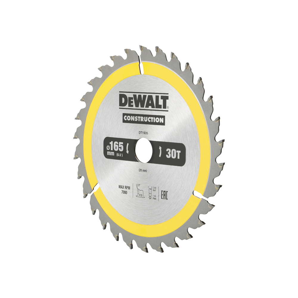 Cirkelsågklinga DeWalt DT1935 165X20 mm 30T