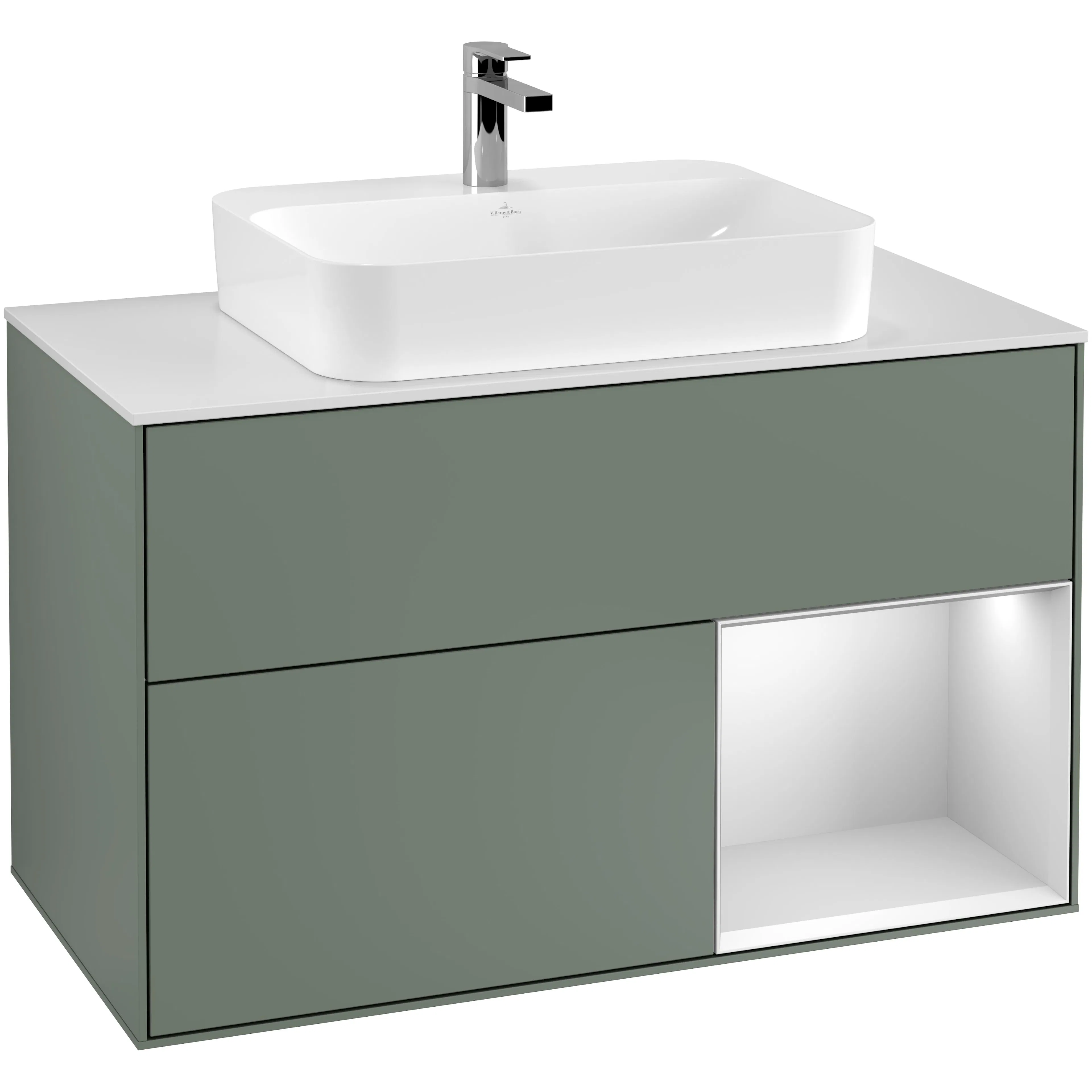 Tvättställsskåp Villeroy & Boch Finion med 2 Lådor Hylla och Bänkskiva för Ytmonterat Tvättställ