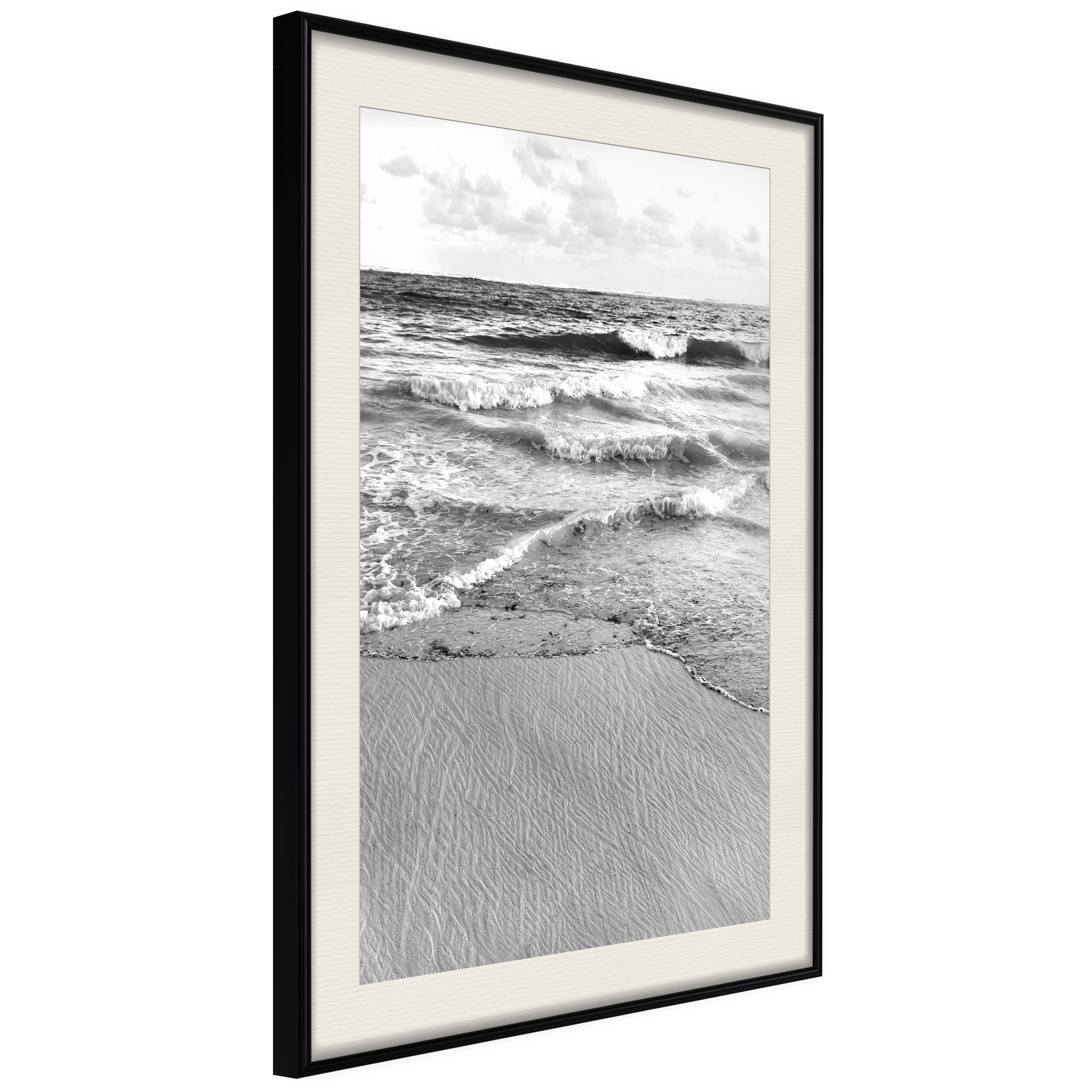 Affisch - Gentle Waves [Poster] 30x45 Svart ram med passepartout, 30x45 cm