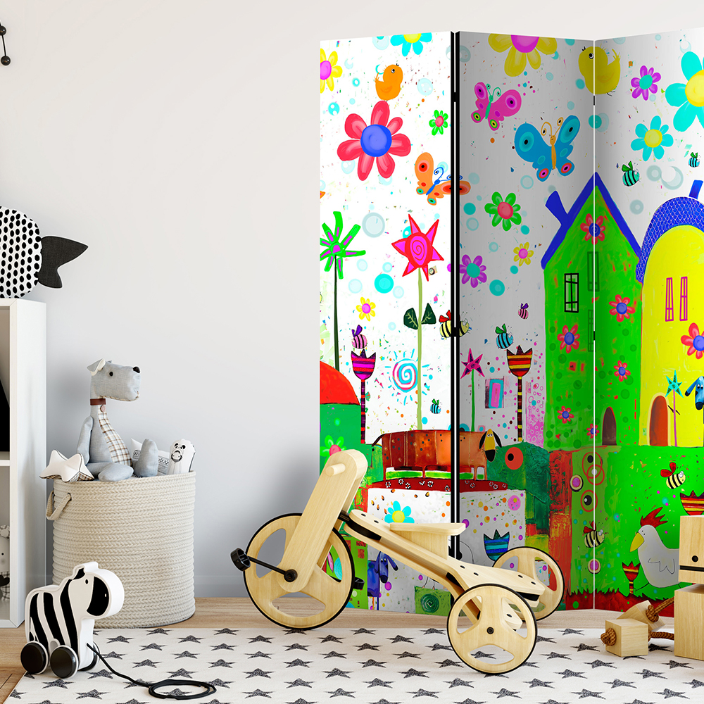 Rumsavdelare Skärmvägg Arkiio Happy Farm 135x172 cm