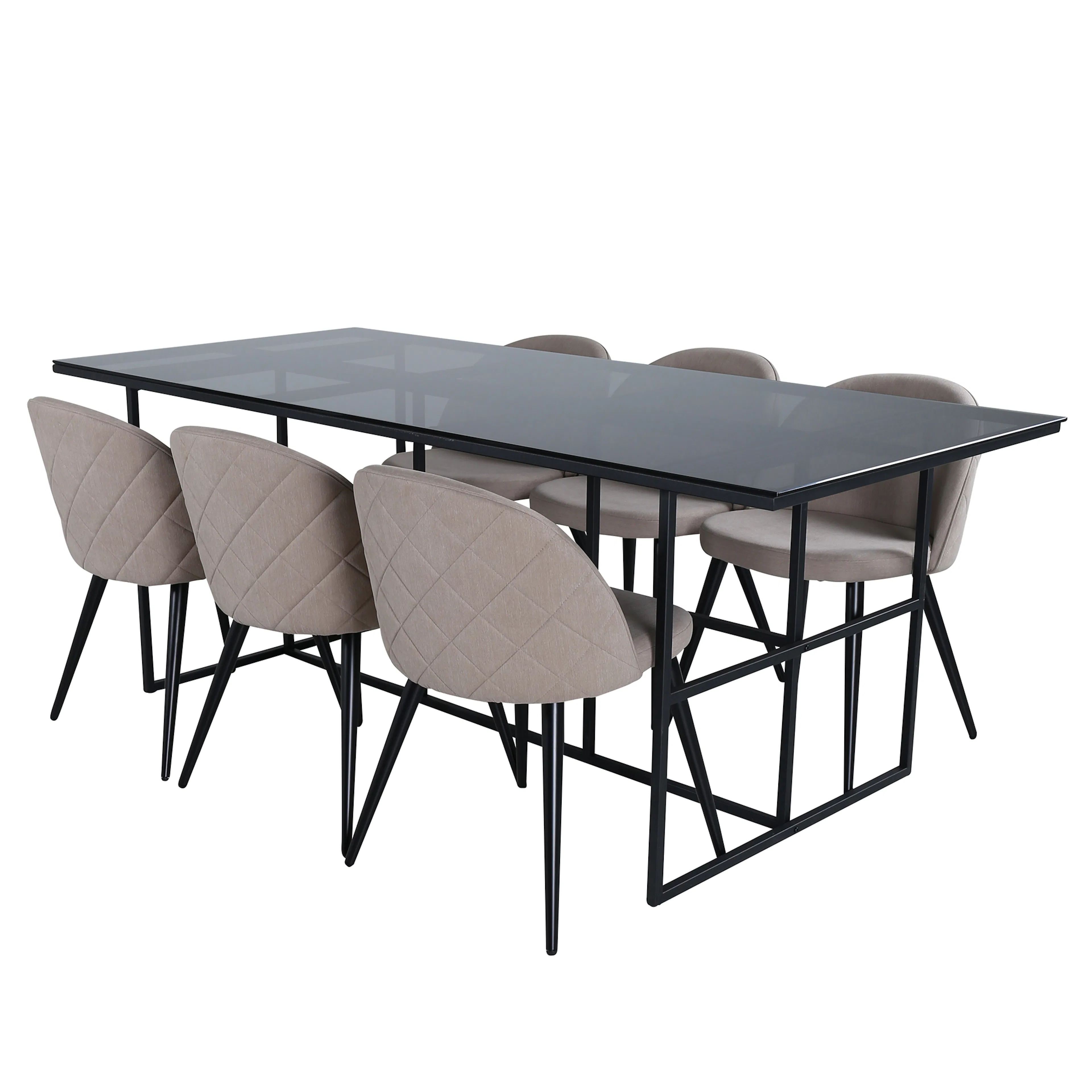 Matgrupp Venture Home Lund med 6 Valentina Stitcthes Stolar Polyester