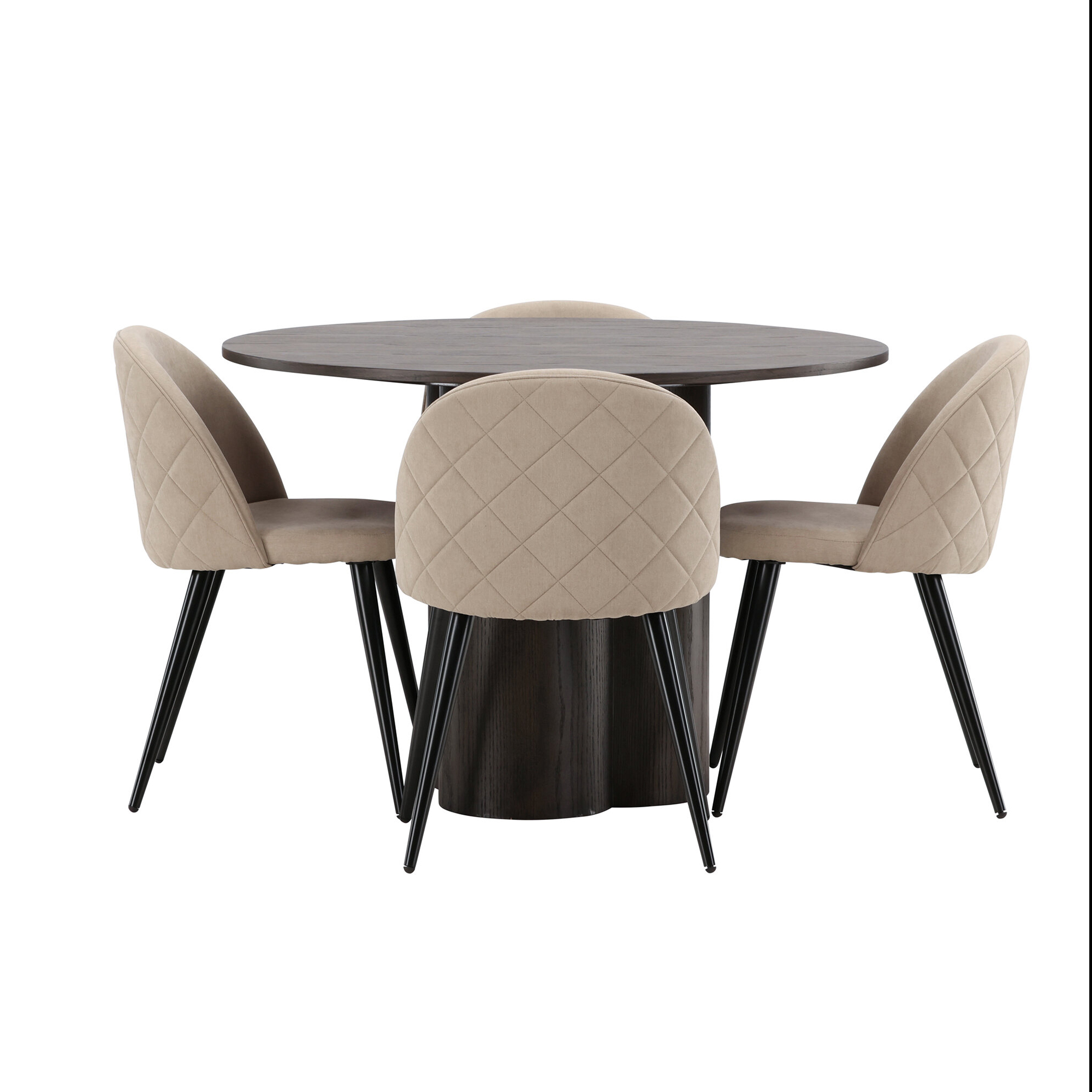 Matgrupp Venture Home Olivia med 4 Velvet Stitches Stolar