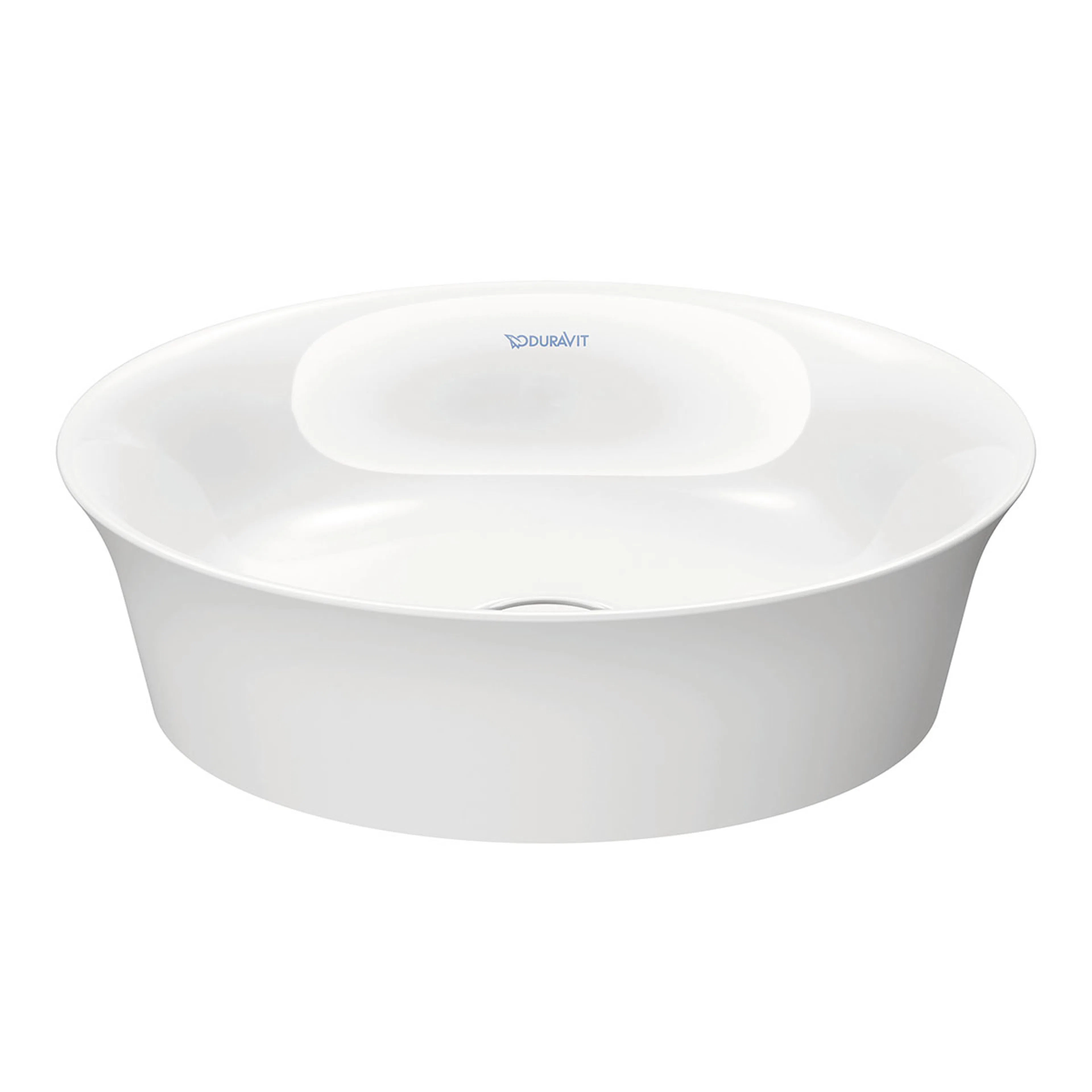 Tvättställ Duravit White Tulip för Placering på Bänkskiva Vit Högblank 430 mm
