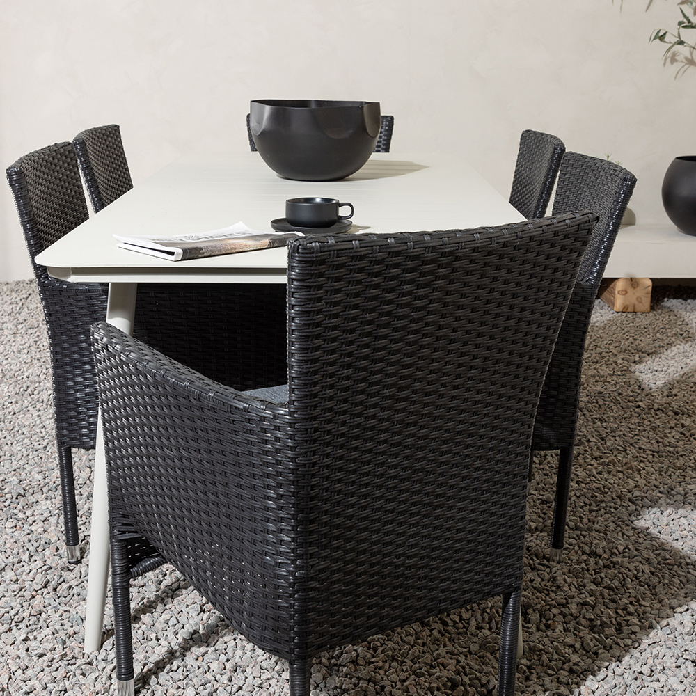 Matgrupp Venture Home Lina Bord med 6 Malina Stolar