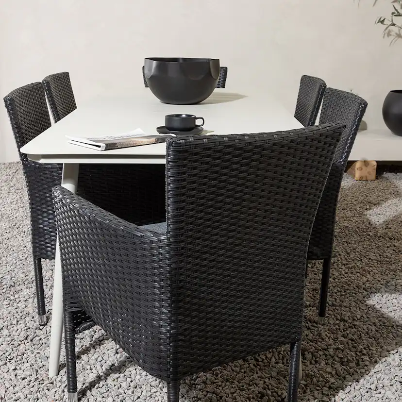 Matgrupp Venture Home Lina Bord med 6 Malina Stolar