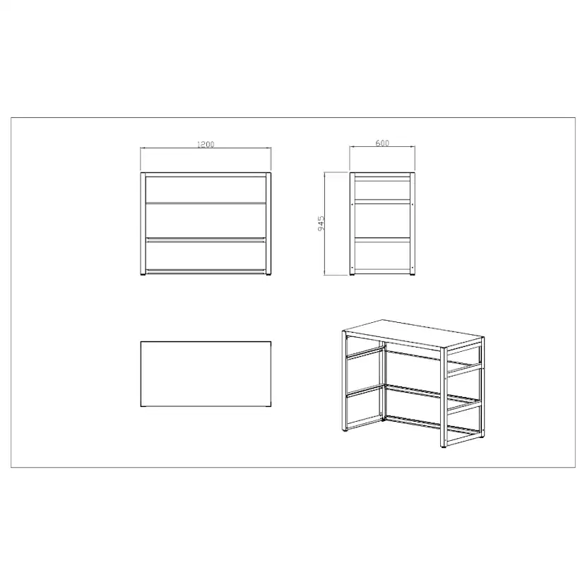 Basmodul Myoutdoorkitchen Nordic Line 120 cm