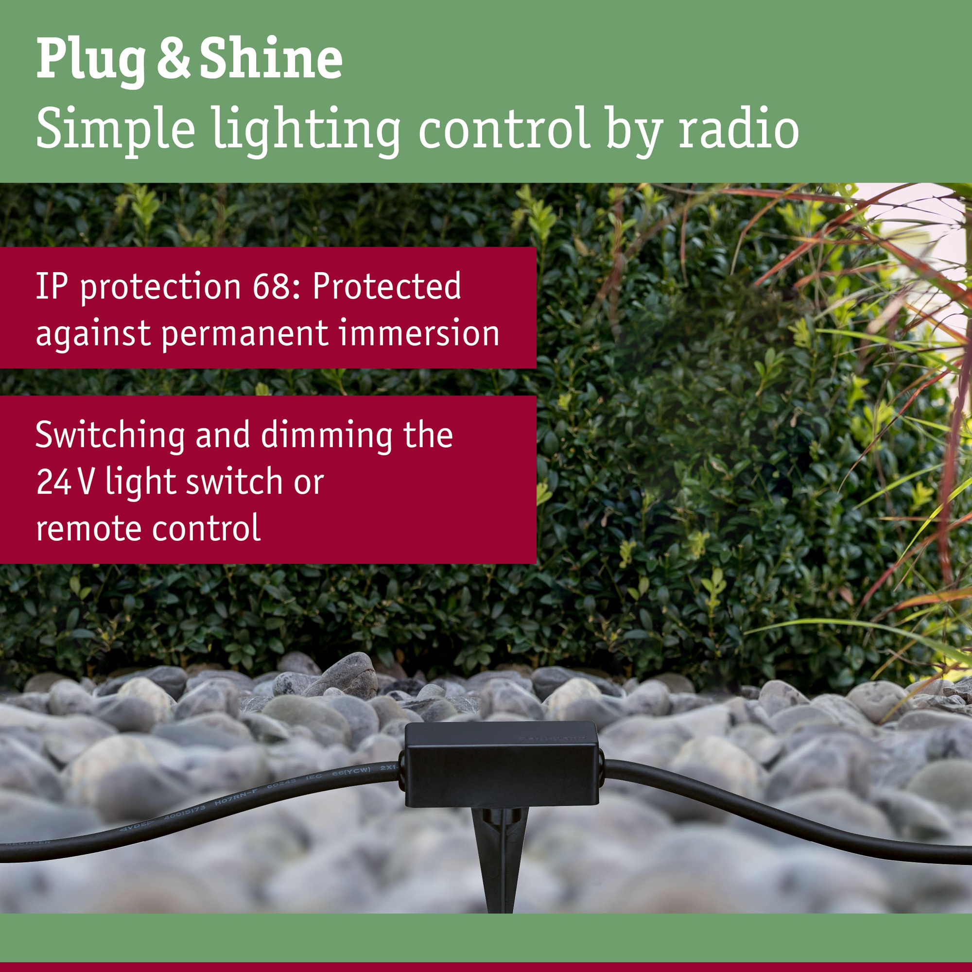 Tillbehör Paulmann Plug & Shine Trådlös Styrenhet IP68 Design: utan Fjärrkontroll