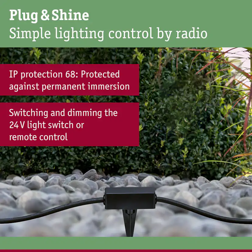 Tillbehör Paulmann Plug & Shine Trådlös Styrenhet IP68 Design: utan Fjärrkontroll