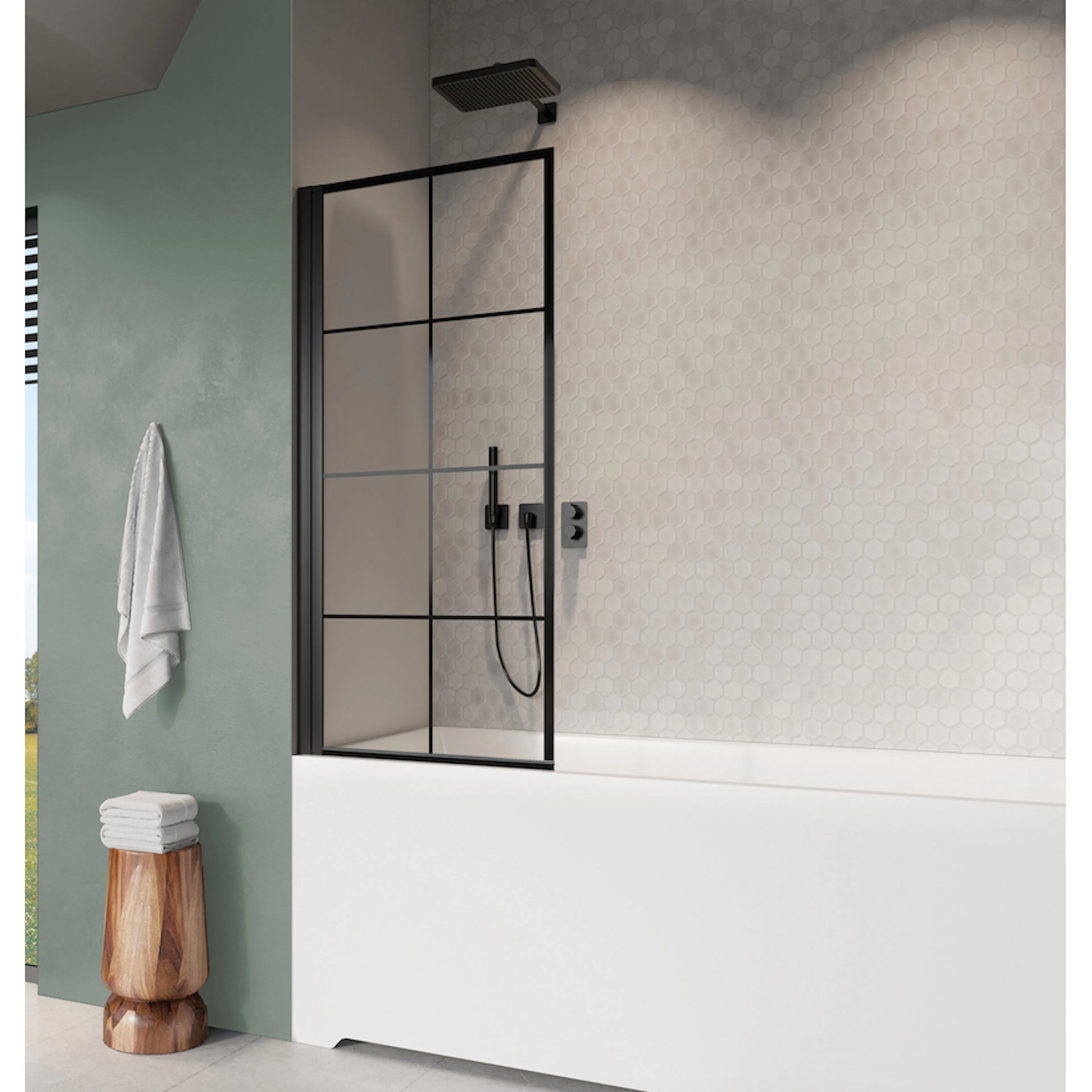 Noma 70 badkar svängdörr vänster 800 mm 6 mm glas med matt s CONCATENATE(CL10,", ",CH10, )