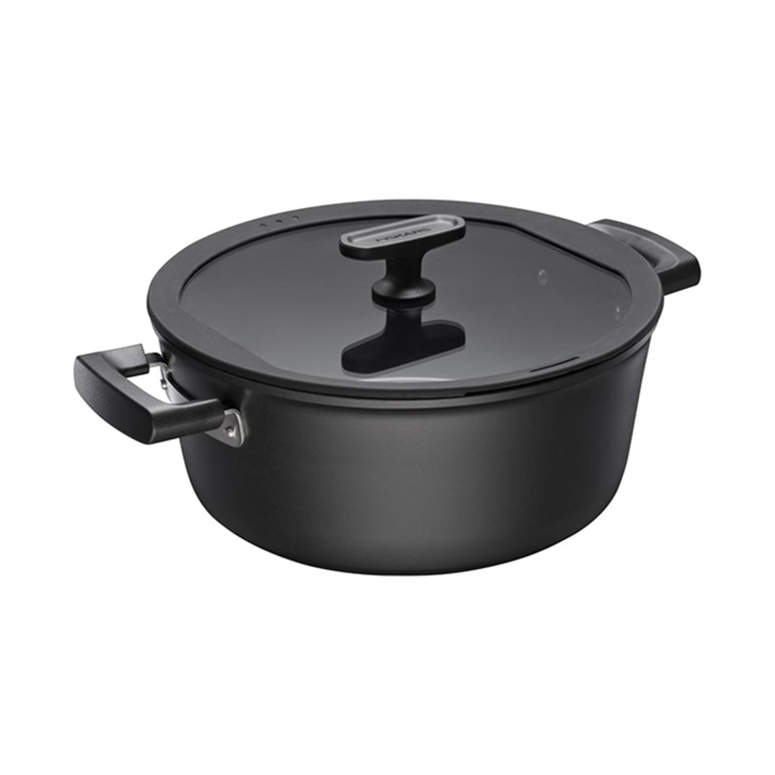 Gryta Fiskars Hard Face 5 L 26 cm – Non-Stick Gryta Med Slitstark Beläggning För Enkel Rengöring