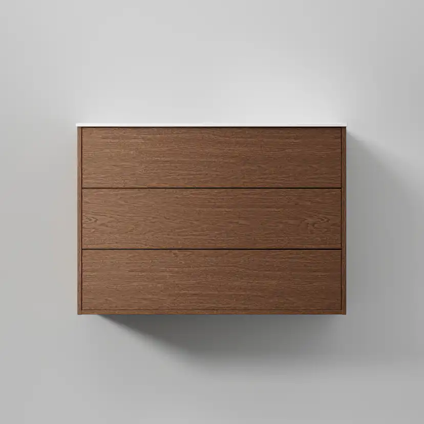 Kommod Terra Solid 100, Dark Oak, 3 Lådor Färg: Dark Oak, Bredd: 1000 mm