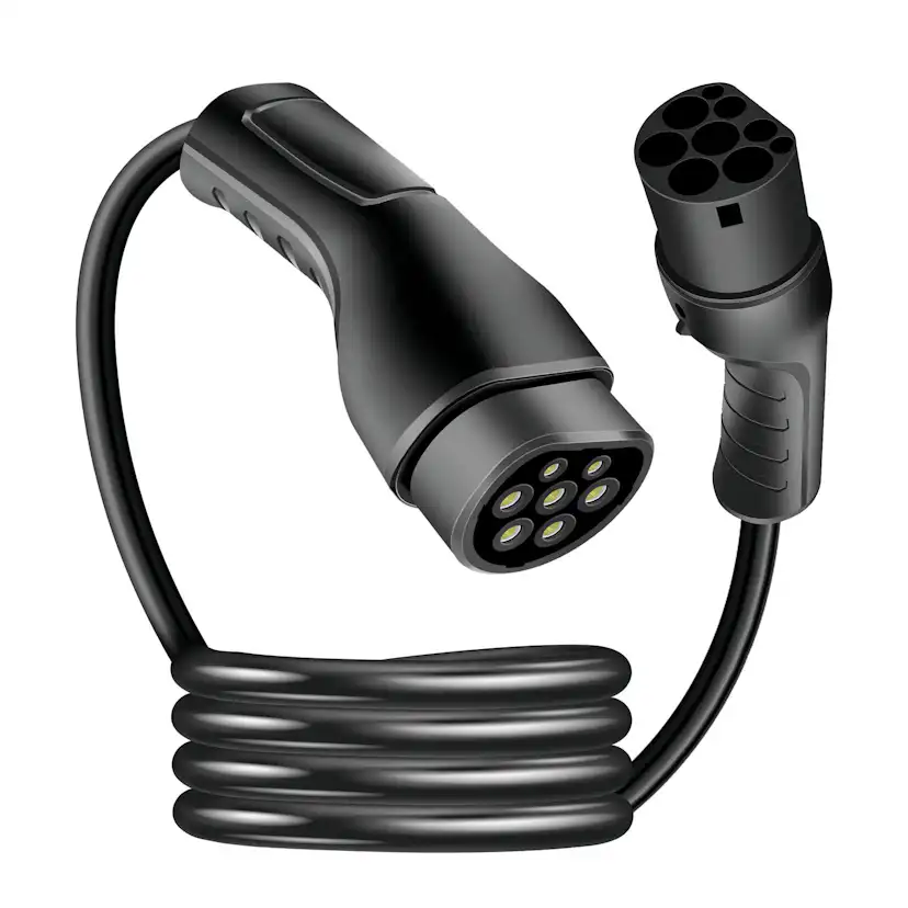 Laddkabel Elbil Typ 2 3-fas 32A 22kW 2,5m Längd: 2,5 m