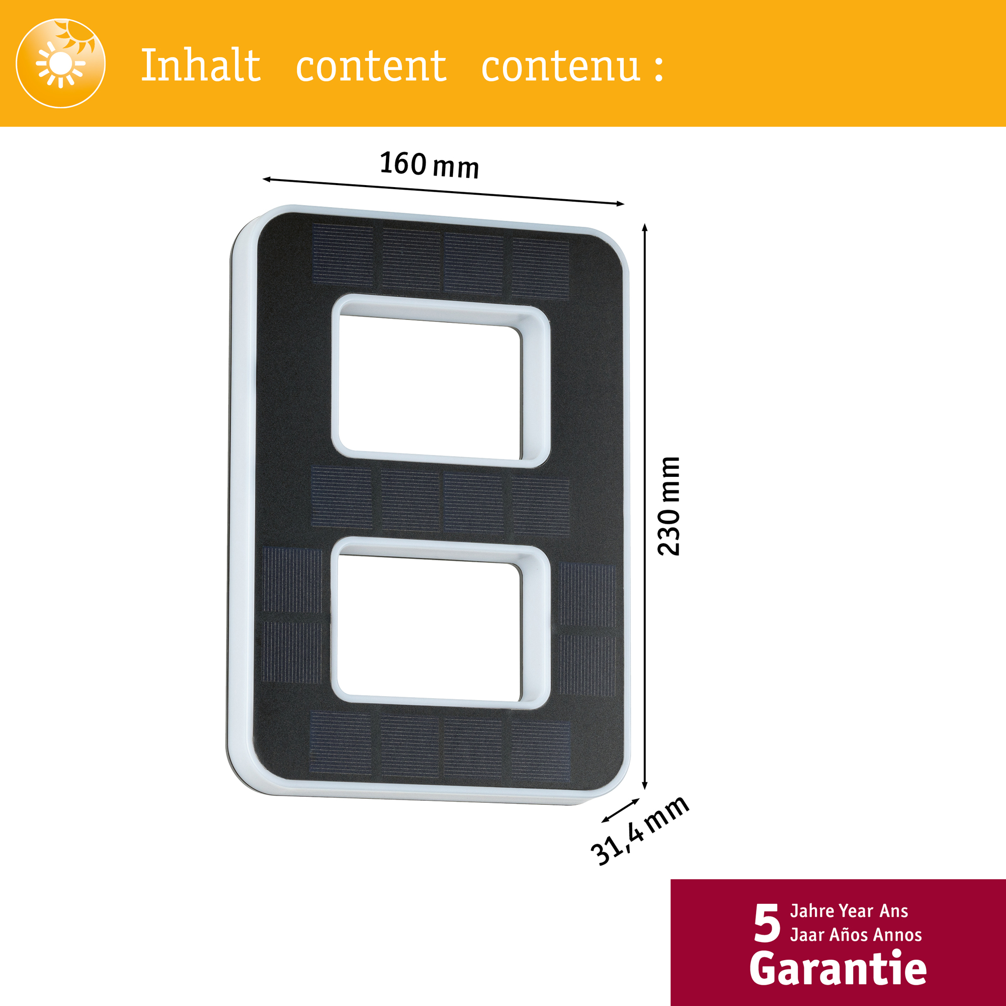 Fasadbelysning Solcell LED Paulmann Husnummer 0-9 med belysning inkl. utbytbart batteri IP44