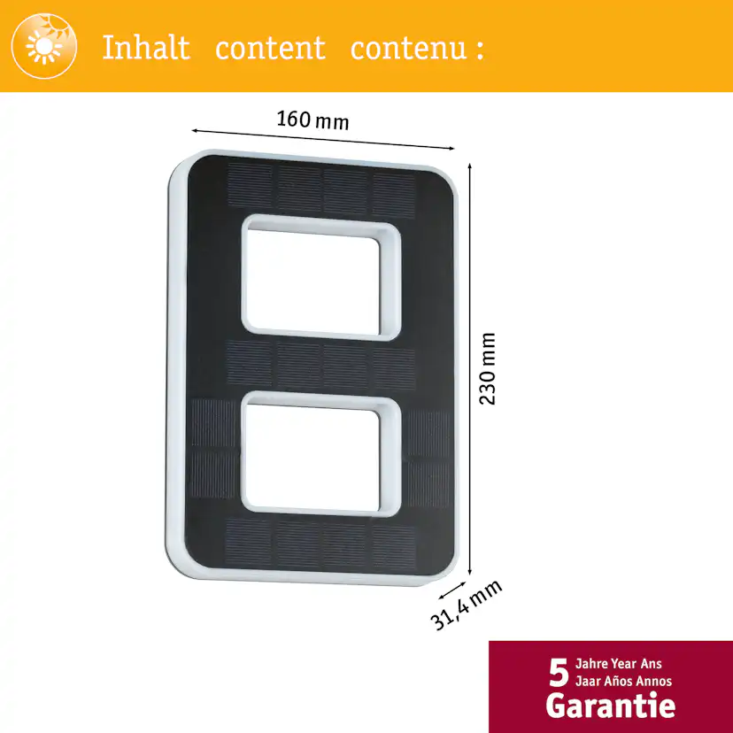 Fasadbelysning Solcell LED Paulmann Husnummer 0-9 med belysning inkl. utbytbart batteri IP44