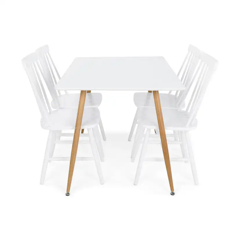 Matgrupp Basic Home Pontus Rektangulärt Matbord 120 cm med 4 Lowa Matstol