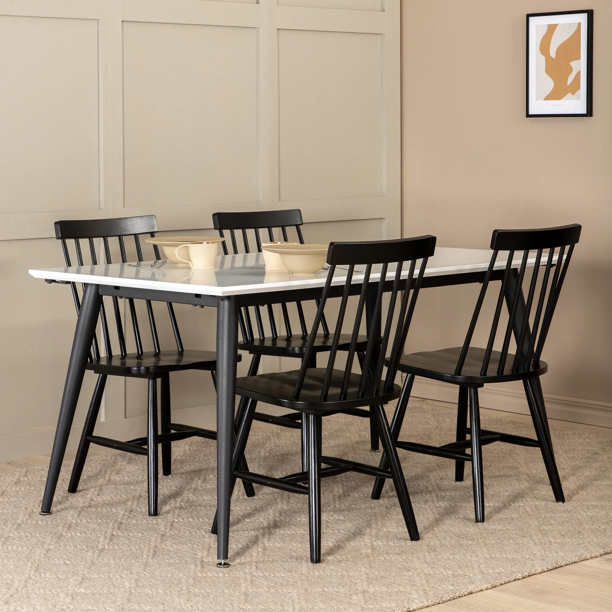 Matgrupp Venture Home Jolie med 4 Lena Windsor Stolar