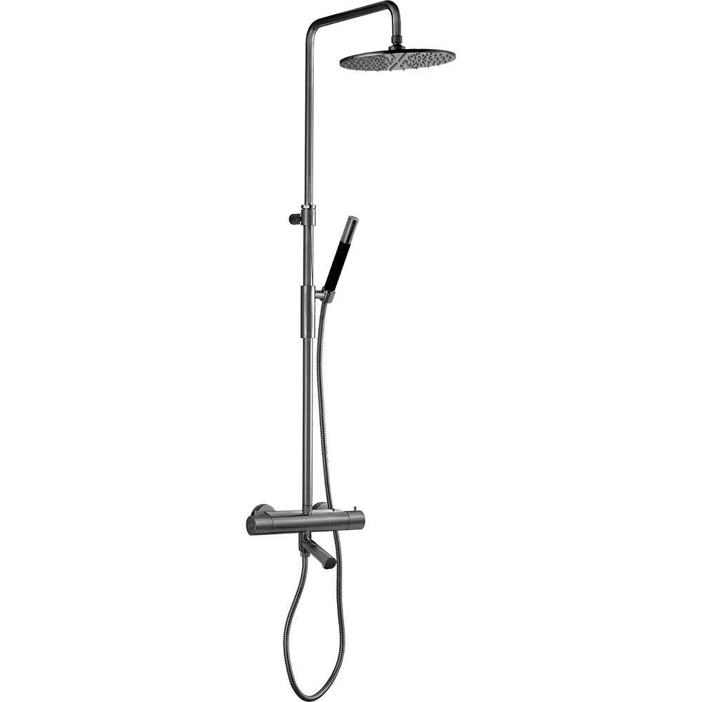 Takduschset TVM2200-150 Brushed Black Chrome Borstad Black Chrome