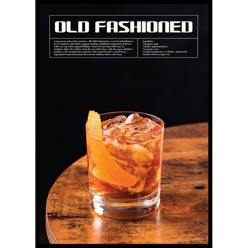 This Is Old Fashioned Cocktail 70x100 70x100 cm