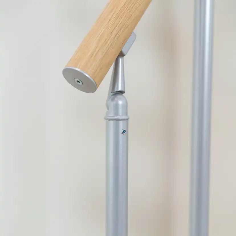 DUBLIN ek steg 1/4 svängd pearl grey CLASSIC II räcke 11T 71 Grå, LxB: 1890x710 mm