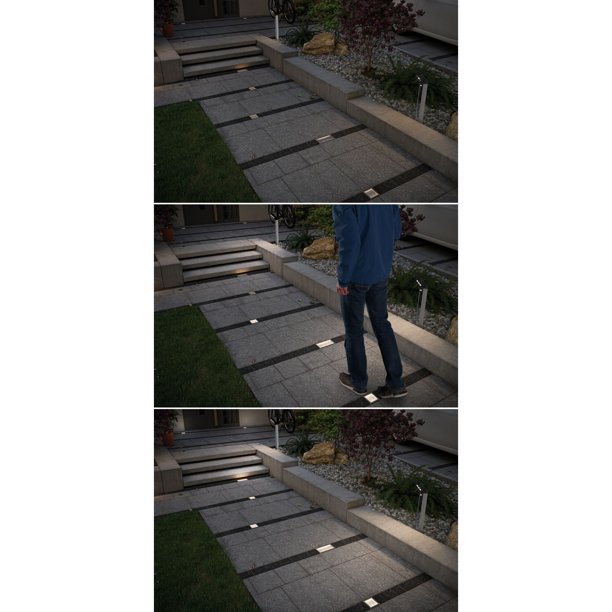 LED Infälld Markbelysning Paulmann Brick med Skymningsrensor IP67 230V