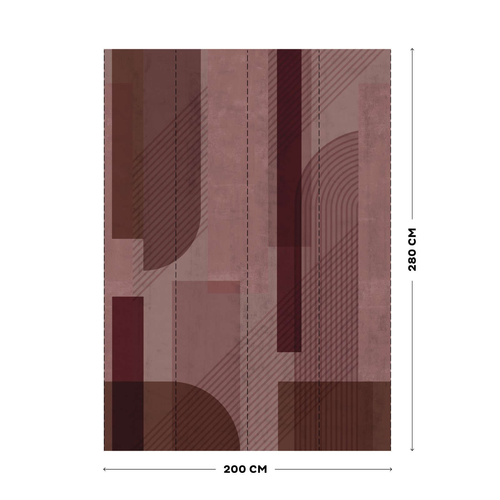 Fototapet Art For The Home Eighties Bordeaux 280x200 cm