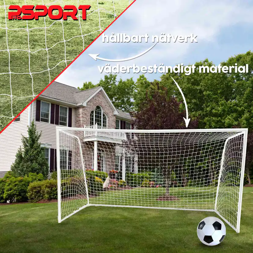 Fotbollsmål ProSport Robust med Ram i Stål 210x150x50 cm