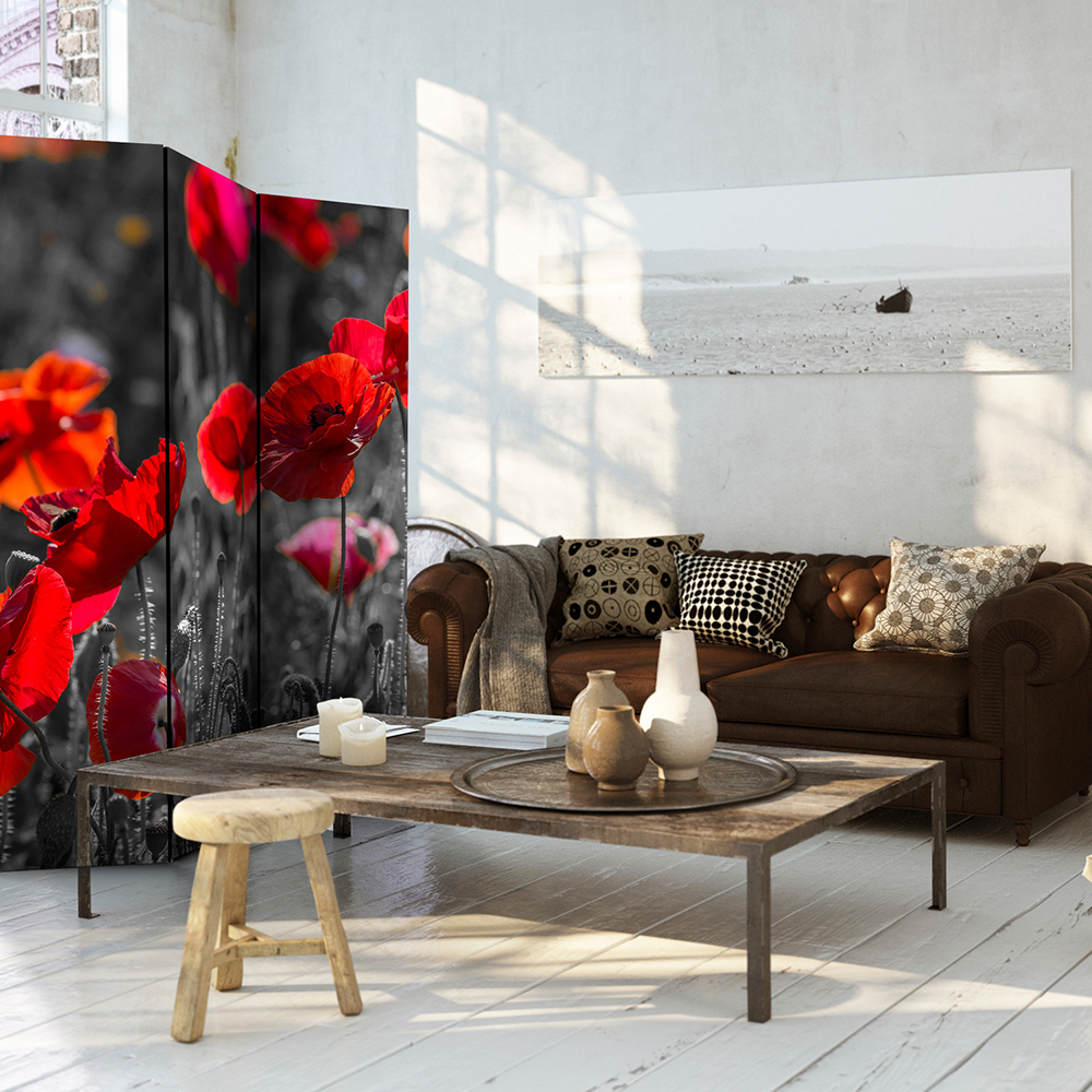 Rumsavdelare Skärmvägg Arkiio Red Poppies 135x172 cm