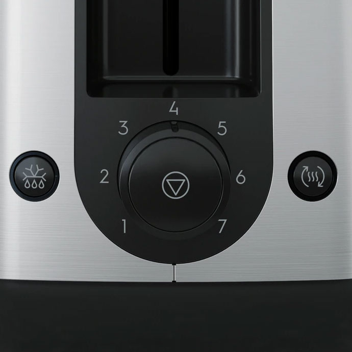 Brödrost Electrolux E3T1-3ST 2-Skivor Rostfri 800W 7 Rostningslägen & Uppvärmningsfunktion