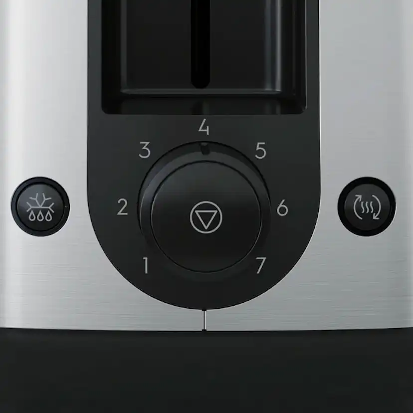 Brödrost Electrolux E3T1-3ST 2-Skivor Rostfri 800W 7 Rostningslägen & Uppvärmningsfunktion