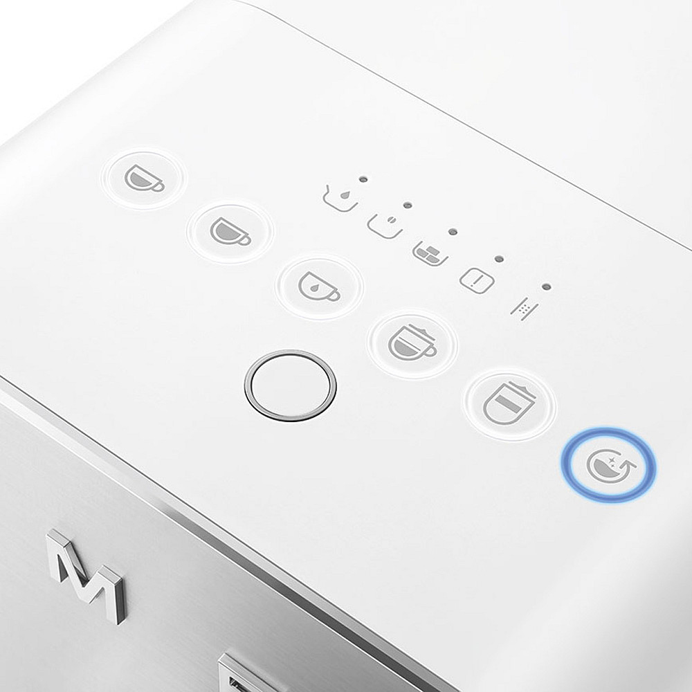 Espressomaskin Smeg BCC13WHMEU Vit med Inbyggd Kaffekvarn och Mjölksystem