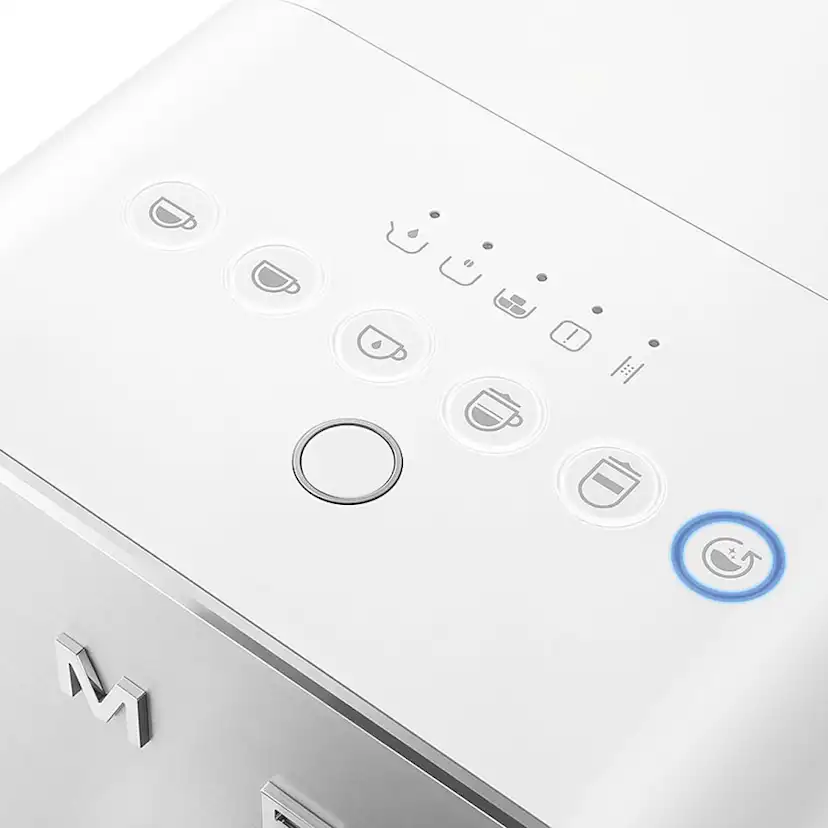 Espressomaskin Smeg BCC13WHMEU Vit med Inbyggd Kaffekvarn och Mjölksystem